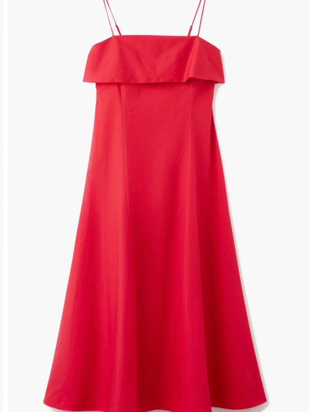 Mango starring Hailey Bieber A-line Red midi dress - Picture 10 of 13